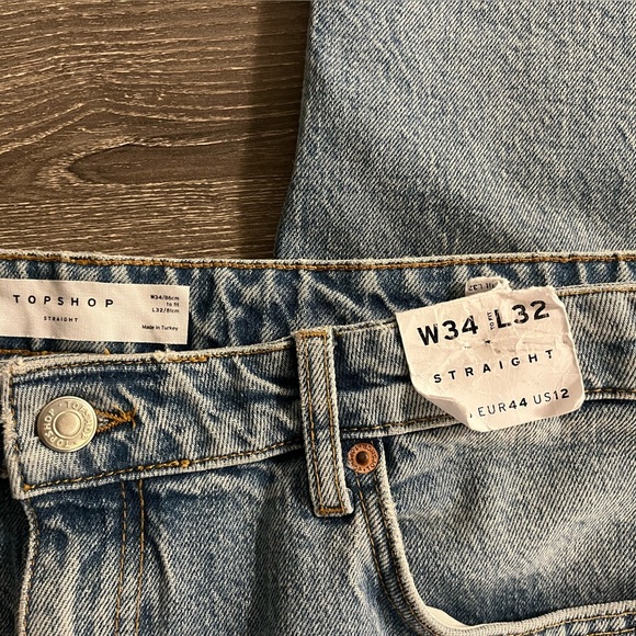 Topshop straight jeans W34/L32 (size 12) - Picture 5 of 7